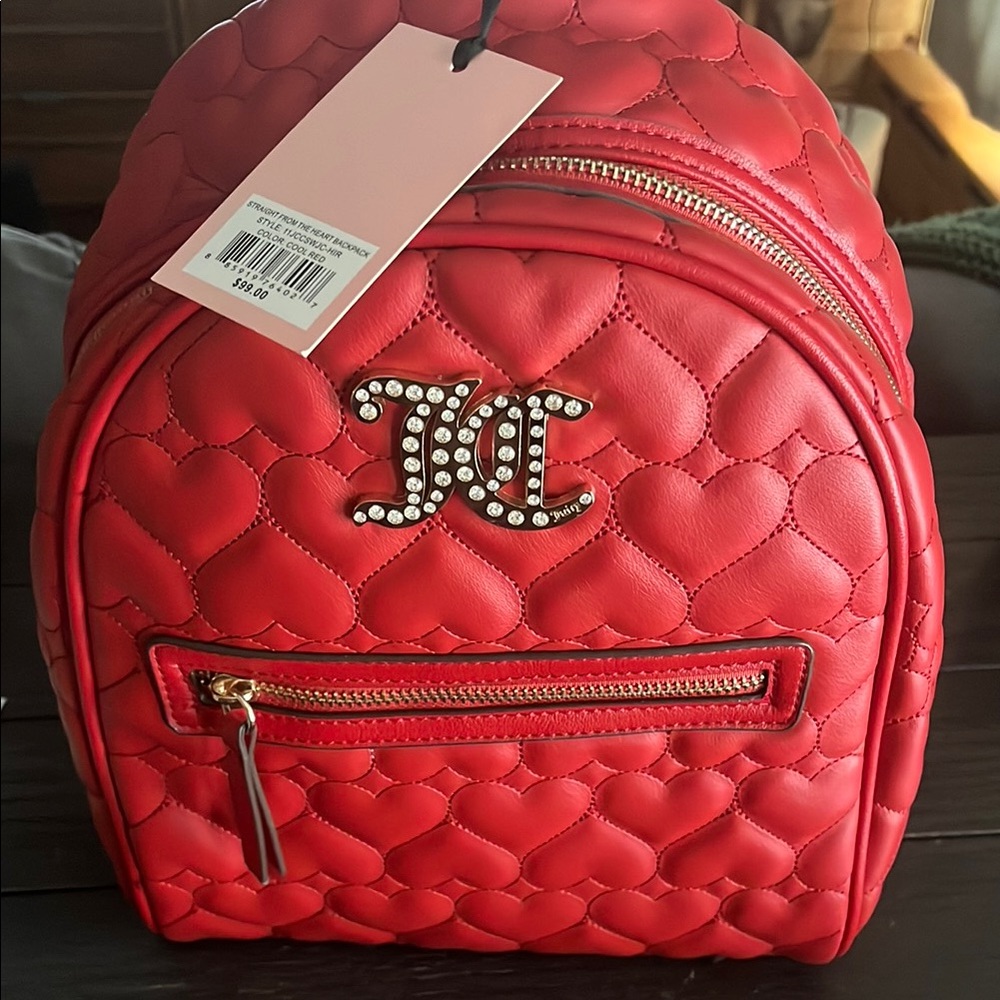 Red Quilted Backpack
